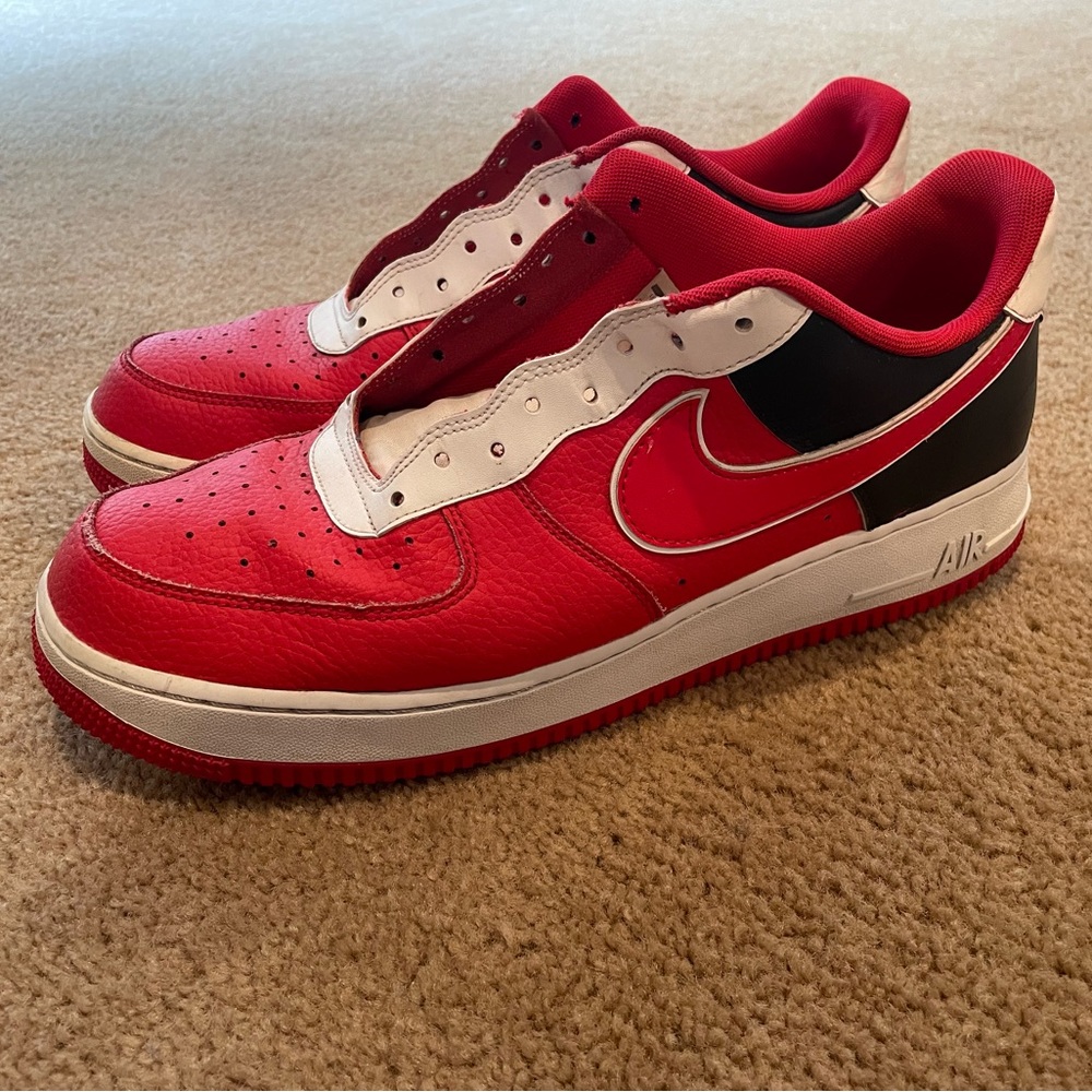 Black and Red Air Force 1s